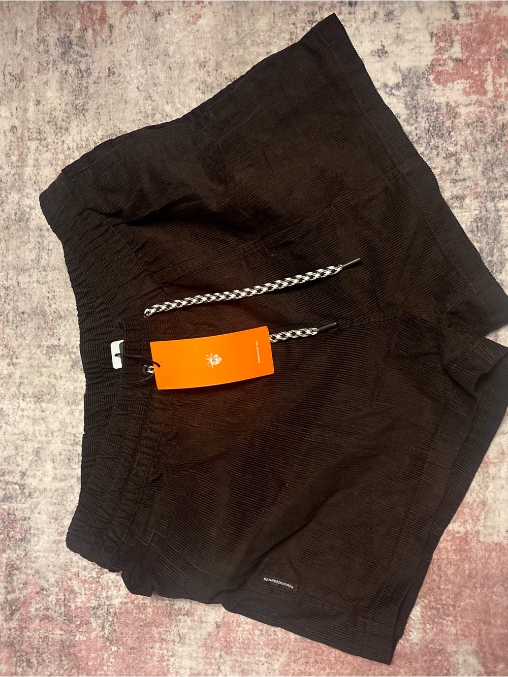 Men's Black Bearded Goat Casual Drawstring Shorts